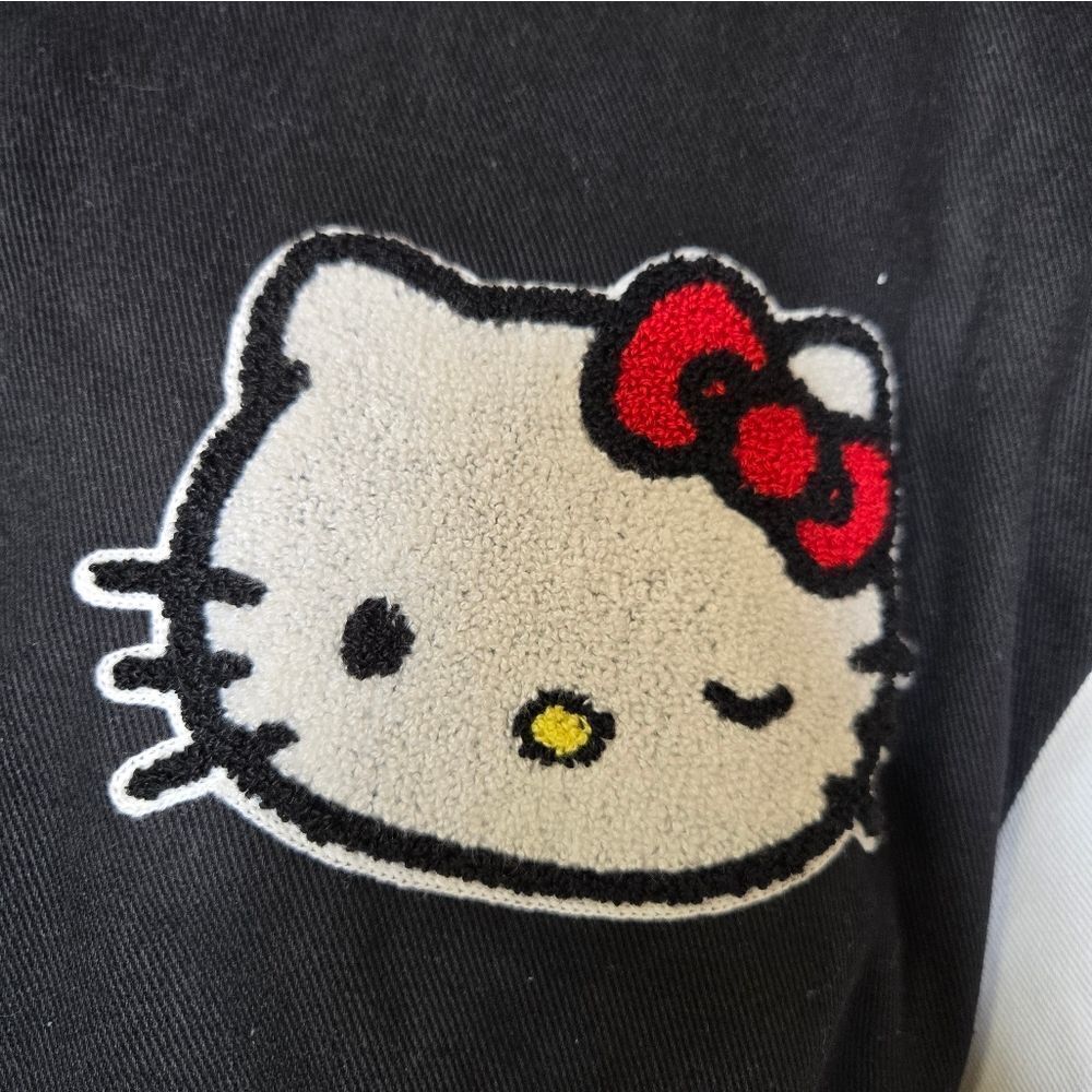HELLO KITTY x Dumbgood varsity black and white unisex jacket L - Picture 9 of 17